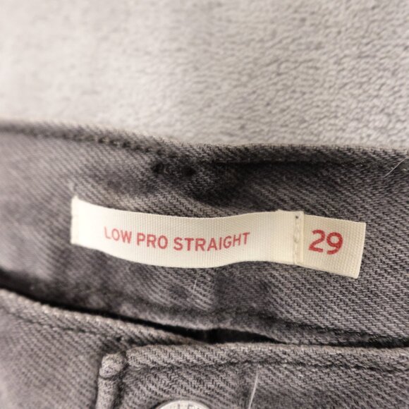 Levi's Jeans Low Pro Straight women's 29 grey denim red tab NEW NWT 90's‎ retro - Picture 3 of 13